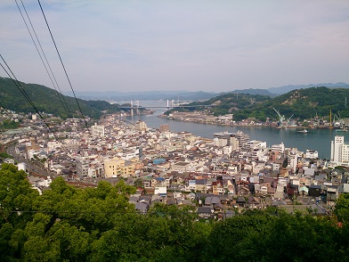 尾道は千光寺から見た港の風景